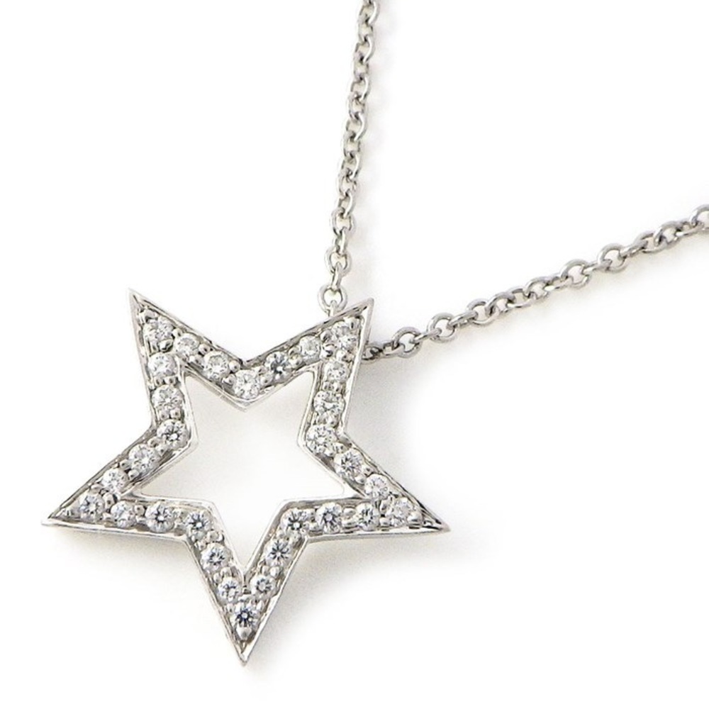 Tiffany Star Motif Diamond Necklace Platinum
